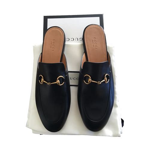 princetown leather mule gucci used|Gucci mule loafer.